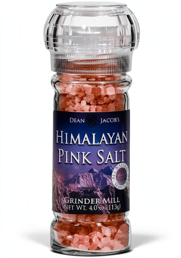 Himalayan Pink Salt Grinder by Xcell 4.0 oz Refillable Glass Mill-0