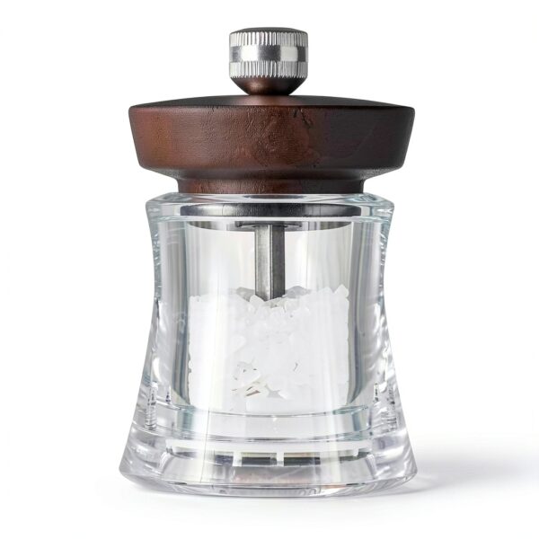 Cole & Mason Acrylic Salt Mill – Grinder with Adjustable Grind – 3.75"-0
