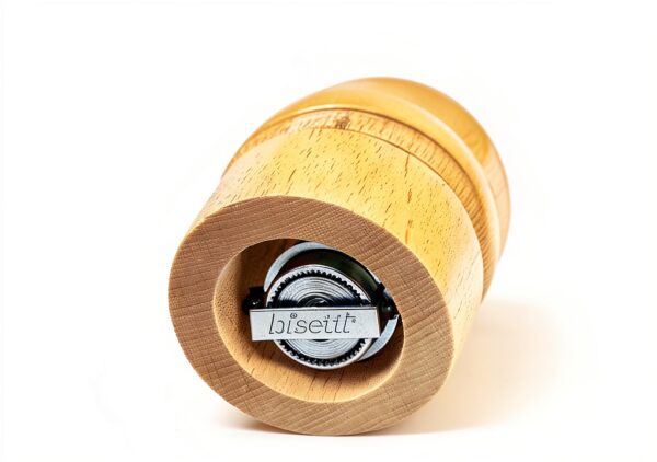 Olive Wood Salt Mill Bisetti 4 Inch Adjustable Grinder-1