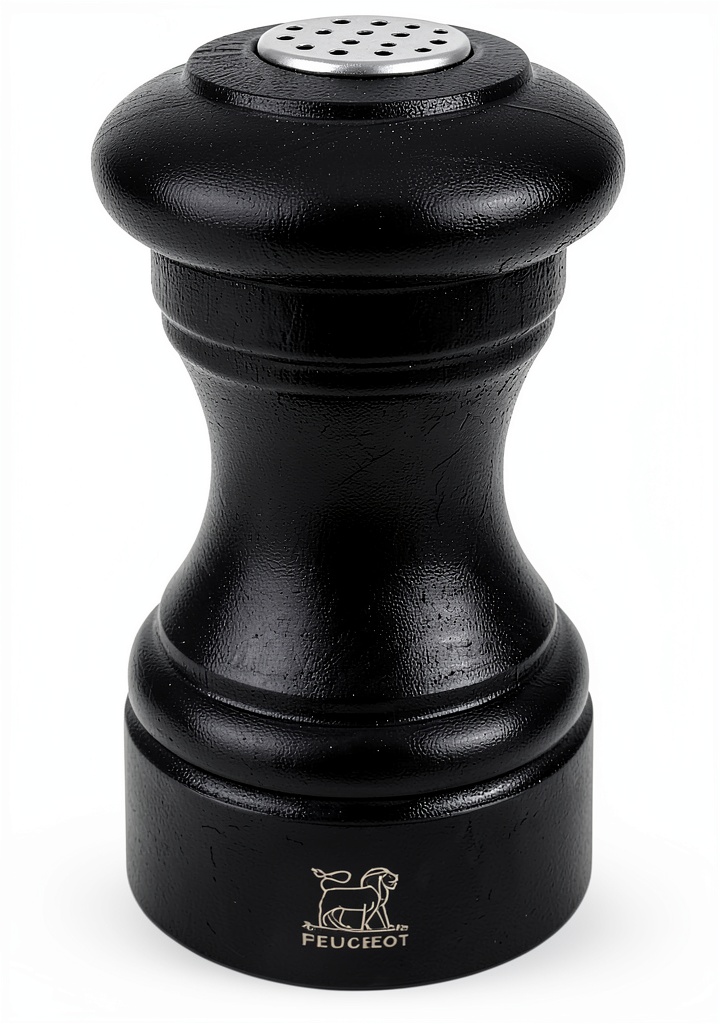 Installing Peugeot Bistro 3 1/2 Inch Chocolate Salt Shaker Compact Wood Design on a wooden desk