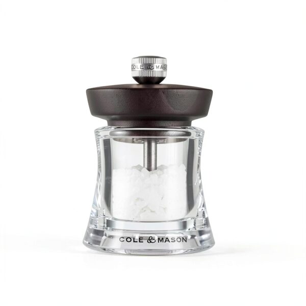 Cole & Mason Acrylic Salt Mill – Grinder with Adjustable Grind – 3.75"-1