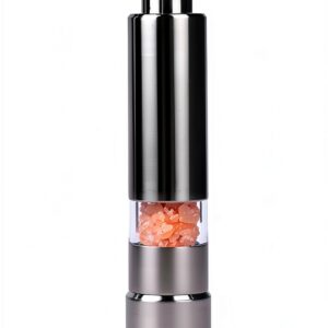One Handed Seasoning Spice Mill by SoKalChw Silver Steel Grinder-0