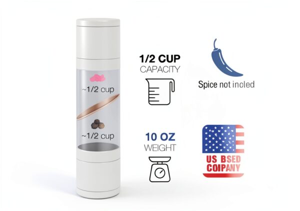 Salt and Pepper Grinder Eparé 2-in-1 Stainless Steel Refillable Combo-7