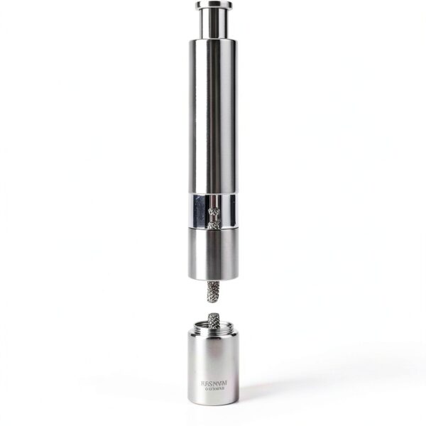 One Handed Seasoning Spice Mill by SoKalChw Silver Steel Grinder-4