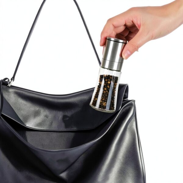 Stainless Steel Salt Pepper Grinder Bunchtou 2oz Mill-5