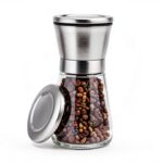 Stainless Steel Salt & Pepper Grinder Adjustable Coarseness Glass 6oz-0