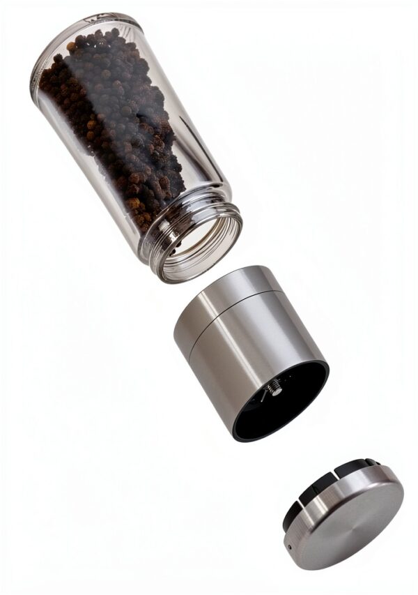 Stainless Steel Salt Pepper Grinder Bunchtou 2oz Mill-3