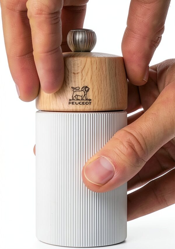 Peugeot Salt Mill Line Classic Aluminum Wood Design Natural 4.73in-3