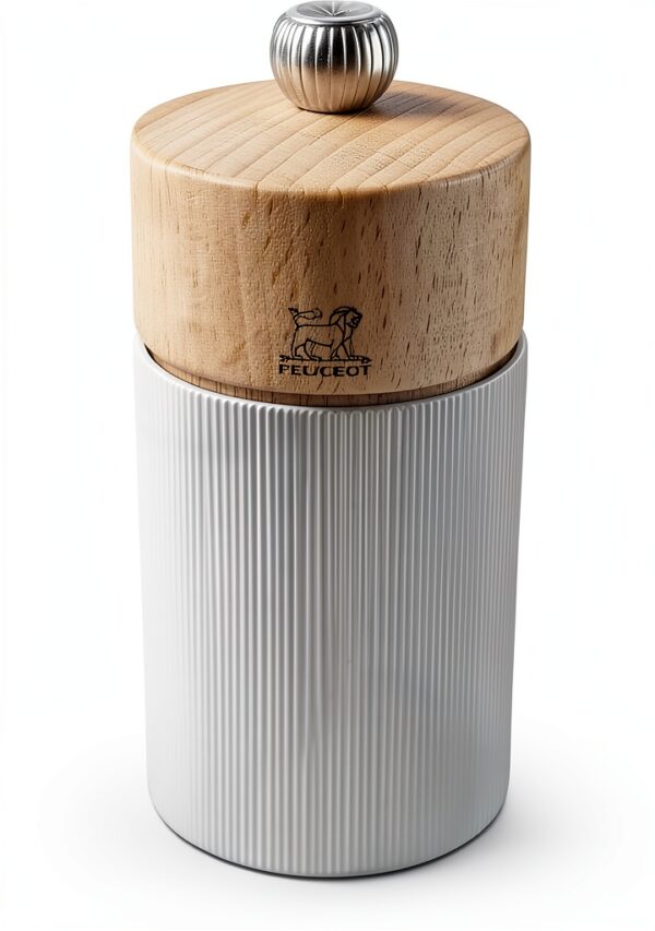 Peugeot Salt Mill Line Classic Aluminum Wood Design Natural 4.73in-0